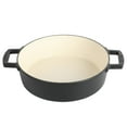 thumbnail image 3 of Babish 135437.02R 3 qt. Round Enameled Cast Iron Braiser Pan with Self-Basting Lid, Black, 3 of 5