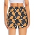 thumbnail image 4 of Uemuo Chicken Legs Pattern Women's Athletic Shorts High Waisted Running Shorts with Liner Pockets Gym Elastic Workout Shorts-Small, 4 of 9