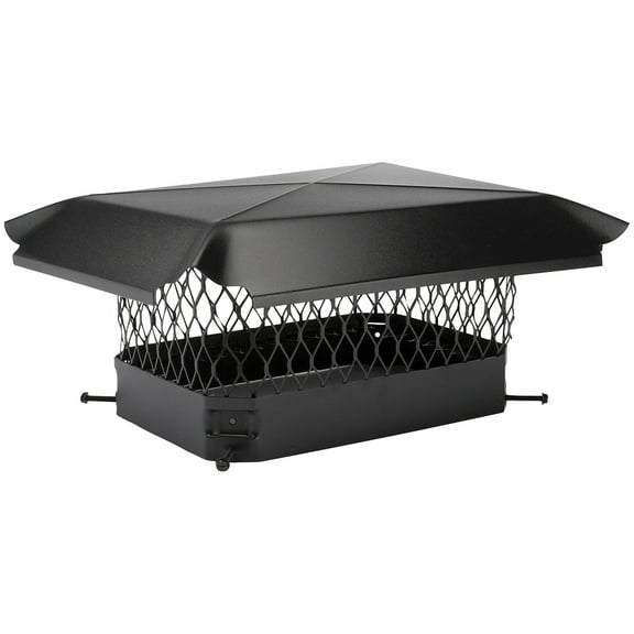 Draft King Single-Flue Black Galvanized-Steel Bolt-on Chimney Cap