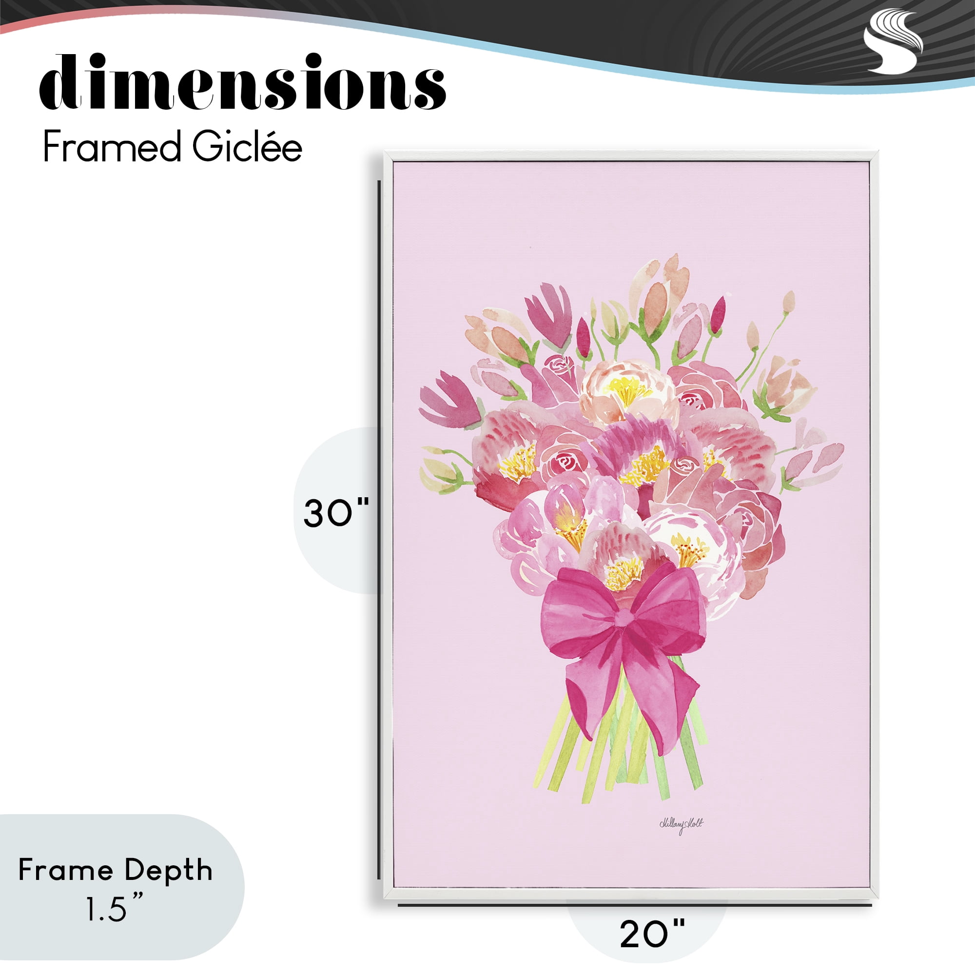 Stupell Industries Romantic Blushing Peonies White Framed Giclee Art, design by Hillary Holt
