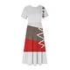 thumbnail image 3 of Vestido de Manga Corta para Mujeres Imprimir Cuello Redondo Vestido Impreso, Poliéster Casual Top para Diario, Fiesta Y Primavera Verano con Leggings, 3 of 4
