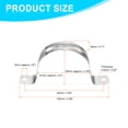 thumbnail image 2 of Uxcell 50pcs 2 3/8 pulgadas 60mm abrazaderas de conducto M60 soporte de tubo en U de acero inoxidable, 2 of 6