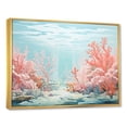 thumbnail image 2 of Designart "Submerged Coral Elegance III" Coastal Coral Under Water Floater Framed Canvas Prints, 2 of 5