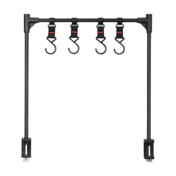 Camping Table Caddy Foldable Outdoor Grill Caddy with Hooks Portable Aluminum Alloy Side Table Organizer Hanging Rack for Barbecue Utensils Tools Cups Plates