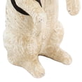 thumbnail image 4 of Benjara 8 Inches Cast Iron Rabbit Sculpture Carrying Basket, Antique White, 4 of 5