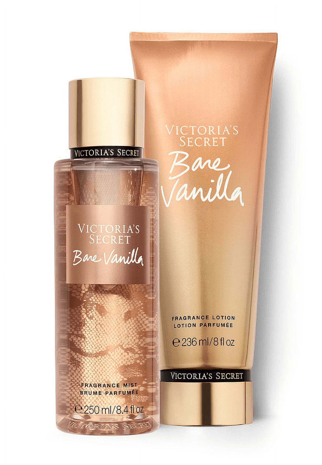 Victoria's Secret Bare Vanilla Fragrance Mist 8.4 fl & Lotion 8 fl