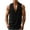 Black, variant on ZyeKqe Cotton Linen Tank Tops for Men Summer Sleeveless Muscle Shirts Deep V Neck Loose Fitted Beach Top