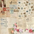 thumbnail image 2 of 24 Sheets Scrapbook Paper, 6'' x 6'' Art Crafts Origami Paper Supplies for Junk Journal Photo Album Planner Vintage Decoupage Paper, 2 of 4
