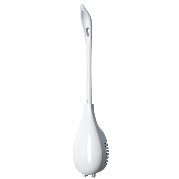 Juego de escobilla y soporte para inodoro, sistema de limpieza de inodoro para baño, escobilla para inodoro de limpieza profunda montada en la pared Vhermosa CPB-CJZ1458-1