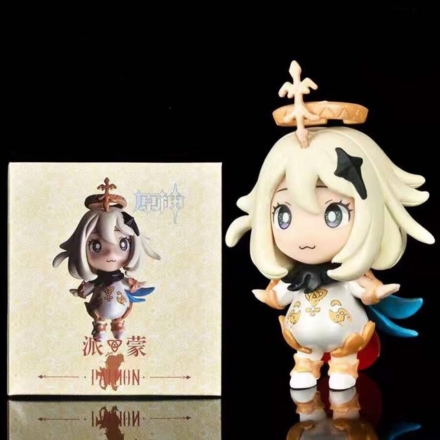 Genshin-figuras de acción de Anime, juguetes coleccionables de Anime, Klee/Paimon/baratos/Aether/Diluc Ragnvindr/ámbar, 6 unids/set/Set Gong Bohan LED