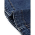 thumbnail image 6 of INSPIRE CHIC Women's Turndown Collar Short Sleeve Cropped Washed Denim Crop Jean Jacket Blue XL, 6 of 7