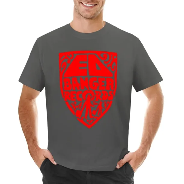 Ed Banger Records-Camiseta con Logo antiguo tops de talla grande top de verano Camiseta de algodón para hombre
