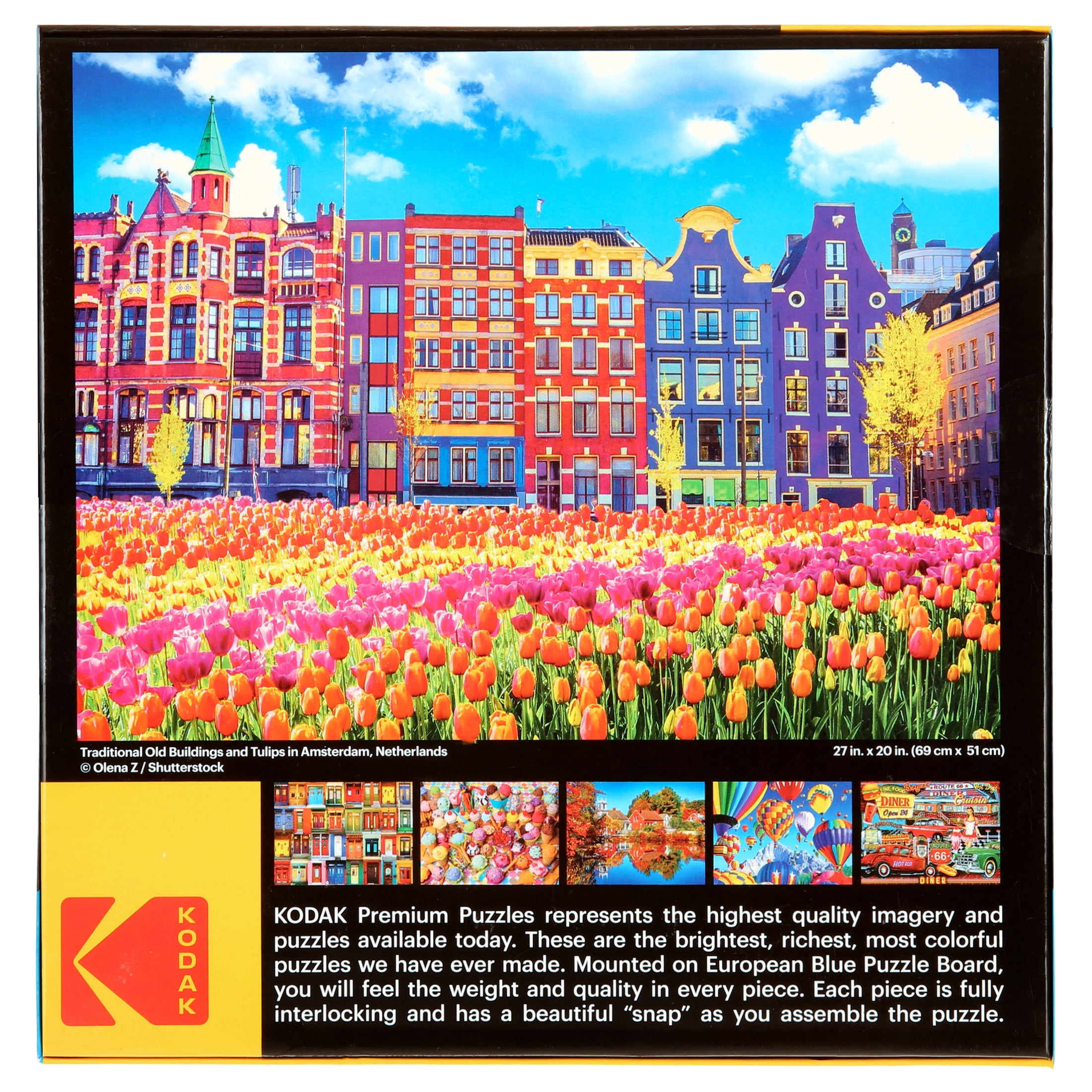 Cra-Z-Art Kodak 1000-Piece Traditional Old Building and Tulips in