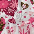 thumbnail image 3 of SKYSONIC Valentine's Day Pattern Round Tablecloth 60inch with Lace Indoor Wrinkle Free, Hearts Floral Spring Circular Table Cover Washable Farmhouse Tabletop for Kitchen Dining Decor, 3 of 7