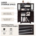 thumbnail image 3 of Bathroom Floor Storage Cabinet Kitchen Cupboard Brown, 3 of 8