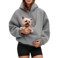 thumbnail image 3 of Shadoumai Hoodie with Dog Pouch Snack Hoodie With Pouch Oversized Pet Hoodies Carrier Large Pocket Hooded Sweatshirt for Puppy Kitten Dogs Holder, 3 of 8