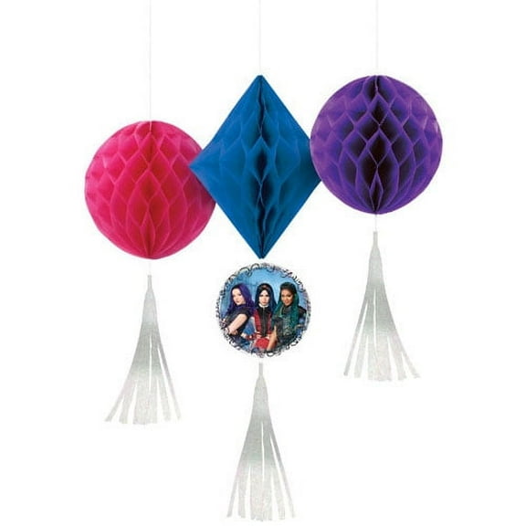 Descendants 3 Hanging Honeycomb Decorations (3ct)