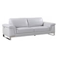 thumbnail image 2 of 32" Lovely Light Grey Leather Sofa, 2 of 2