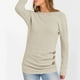 thumbnail image 4 of Tops de manga larga,Camisa de manga larga a rayas para mujer, blusa de cuello redondo, mezcla de poliéster y elastano, ligera y transpirable, ideal para otoño y uso informal, sopatenor, 4 of 8