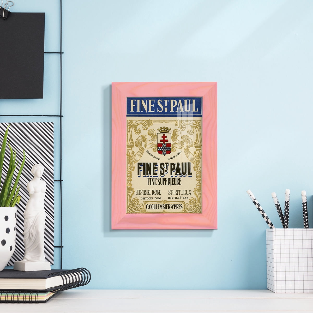 Fine St. Paul -Framed Print w/glass-Sunset Pink