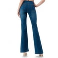 thumbnail image 4 of Jvini Women's Flare Jeans Pull-On High Waisted Stretch Denim Jeggings Medium Blue Wash 31" Inseam, 4 of 4