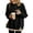 Black, variant on Oversized Sweatshirts for Women Crew Necks Pullover Sweatshirt Side Split Hem Casual Tops