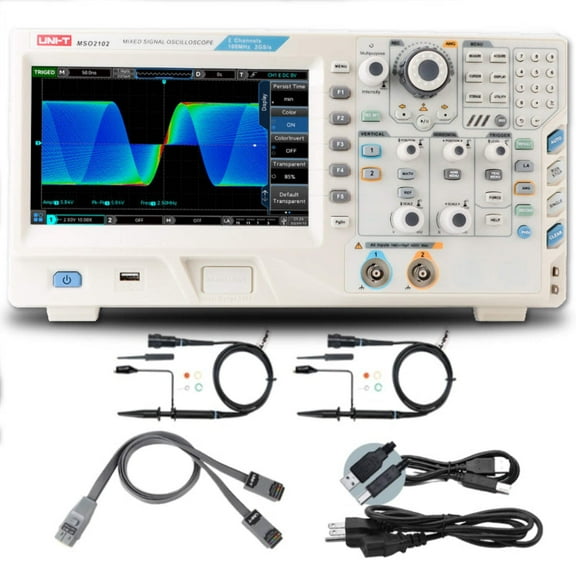 UNI-T MSO2102-S 100MHz 2 16Ch MSO Digital Oscilloscope with Signal Generator