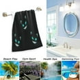 thumbnail image 4 of Dreamtimes Funny Cute Cheshire Cats 2 Piece Soft Fluffy Guest Decor Hand Towels, Multipurpose Decor for Bathroom, Hotel, Gym and Spa (14" x 28",Black), 4 of 5