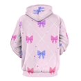thumbnail image 3 of Pink And Purple Bow Pattern 3D Print Hoodie Men Women Autumn Thin Pullover Sweatshirt Vintage Streetwear Tops, 3 of 6