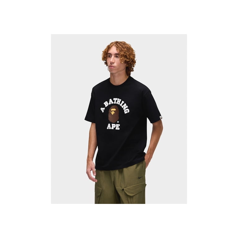 BAPE Men's College Tee Black, from StockX - Walmart.com
