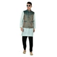 thumbnail image 6 of Sonakshi Fashion Men's Brocade Waistcoat Bandhgala Festive Jacquard Nehru Jacket, 6 of 6