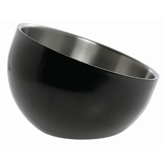 HUBERT® Serving Bowl Black Stainless Steel with Double Walls Angled - 9 1/2 Dia