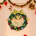 thumbnail image 4 of hengsof Christmas Wreaths, Christmas Wreath with Large Red Bow Ornaments for Front Door Gate Wall Xmas Party Decorations, 4 of 7