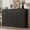 Black, variant on HOUROM Fluted Dresser for Bedroom, 10 Drawers Dresser, 55" Wide Modern Chest of Drawers with Metal Handle, White