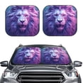 thumbnail image 2 of Vsdgher Cool Lion Head Print Car Windshield Sun Shade, Reflective Sunshade Window Sunshade Sun Visor Protector Fit for Cars,Trucks,SUVs-Large, 2 of 6