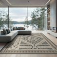 thumbnail image 2 of ODIKA 6'x9' Gray Beige Geometric Design Washable Area Rug Intricate Granite Pattern Motif Non-Slip, Easy Care, for Family Room, Living Mater Bedroom, 2 of 7