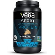 Vega Sport Premium Plant-Based Protein Powder, Peanut Butter, 20 Servings (29.2oz)