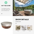thumbnail image 2 of 1Pc Round Hot Tub Cover Waterproof Hot Tub Caps Bathtub Protector Pool Shade, 2 of 5