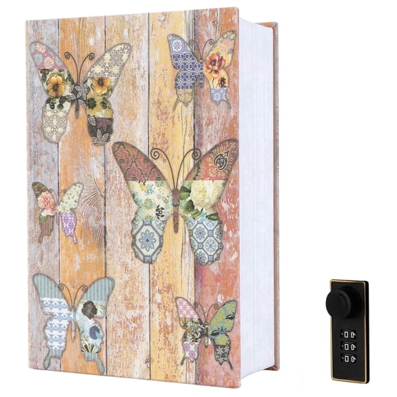 Book Safe Lock Box, Hidden Book Safe with Combination for Traveling, Storing Money, Jewelry, Passports, 7.2"x4.6"x2.2"