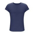 thumbnail image 5 of biudgviw Womens Summer Tops Casual Boat Neck Shirts Cap Sleeves Solid Color Basic Tee Casual Soft Trendy Clothes, 5 of 5