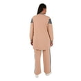 thumbnail image 6 of Beige - V neck Collar - Plus Size Tracksuit Sets - Alia, 6 of 6