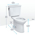thumbnail image 2 of TOTO® Drake® Transitional Two-Piece Elongated 1.28 GPF TORNADO FLUSH® Toilet with CEFIONTECT®, Cotton White - CST786CEG#01, 2 of 5