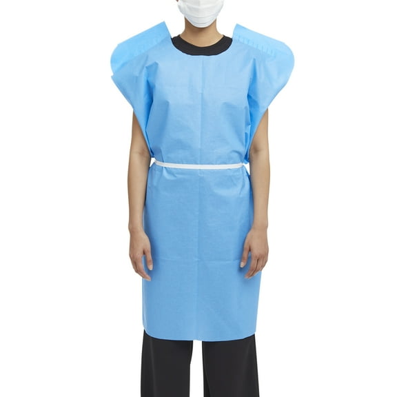 McKesson Disposable Adult Nonwoven (Multi-Phasic) Exam Gown One Size Fits Most 50 Ct
