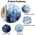 thumbnail image 4 of Navy Blue Shower Curtain, Abstract Marble Shower Curtain for Bathroom Waterproof Fabric Shower Curtain Set with Hooks-36"W x 72"L (Pack of 1), 4 of 7