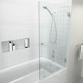 thumbnail image 2 of Glass Warehouse  58.25" x 31.25" Frameless Shower Bath Door - Door Only Polished Brass Brass Finish, 2 of 5