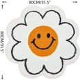 thumbnail image 5 of IFENG Alfombra de cara sonriente con girasol, bonita alfombra de baño, decoración de baño, alfombrilla absorbente para bañera, súper suave y esponjosa, lavable a máquina, 31.5 pulgadas, 5 of 5