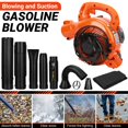 thumbnail image 2 of 2 Stroke Handheld Leaf Blower, Gas Powered Leaf Blower Dual-Purpose (Blowing and Suction) Cleaner with Straight and Curved Blow Pipe, for Cleaning Leaf Road Snow, Orange-Orange, 2 of 8