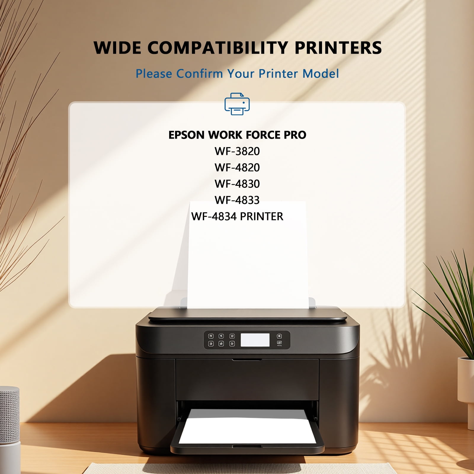 WORDGIFT Replacement for 822xl Ink Cartridges Compatible for Epson 822 Ink 822XL for Workforce Pro WF-4833 WF-3820 WF-4820 Printer Ink 2 Black