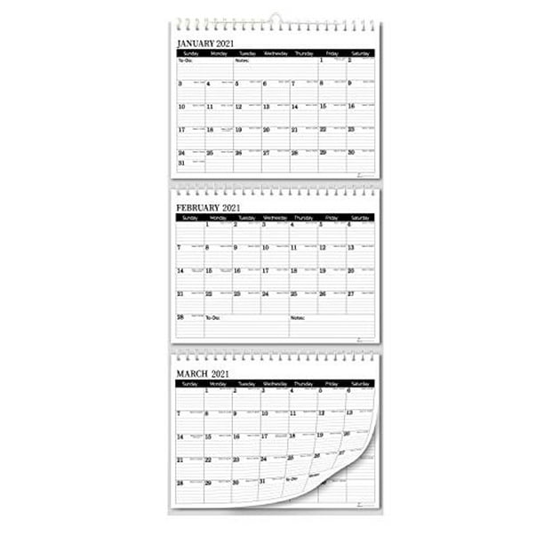 3 month calendar 2021 2022 with pocket move a page monthly vertical july 2021 december 2022 11 x 25 inches repositionable pages big ruled daily blocks julian days week number minimalist walmart com