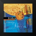 thumbnail image 2 of Beth Anne Creative 12x12 Black Modern Framed Museum Art Print Titled - Music Notes VIII, 2 of 5